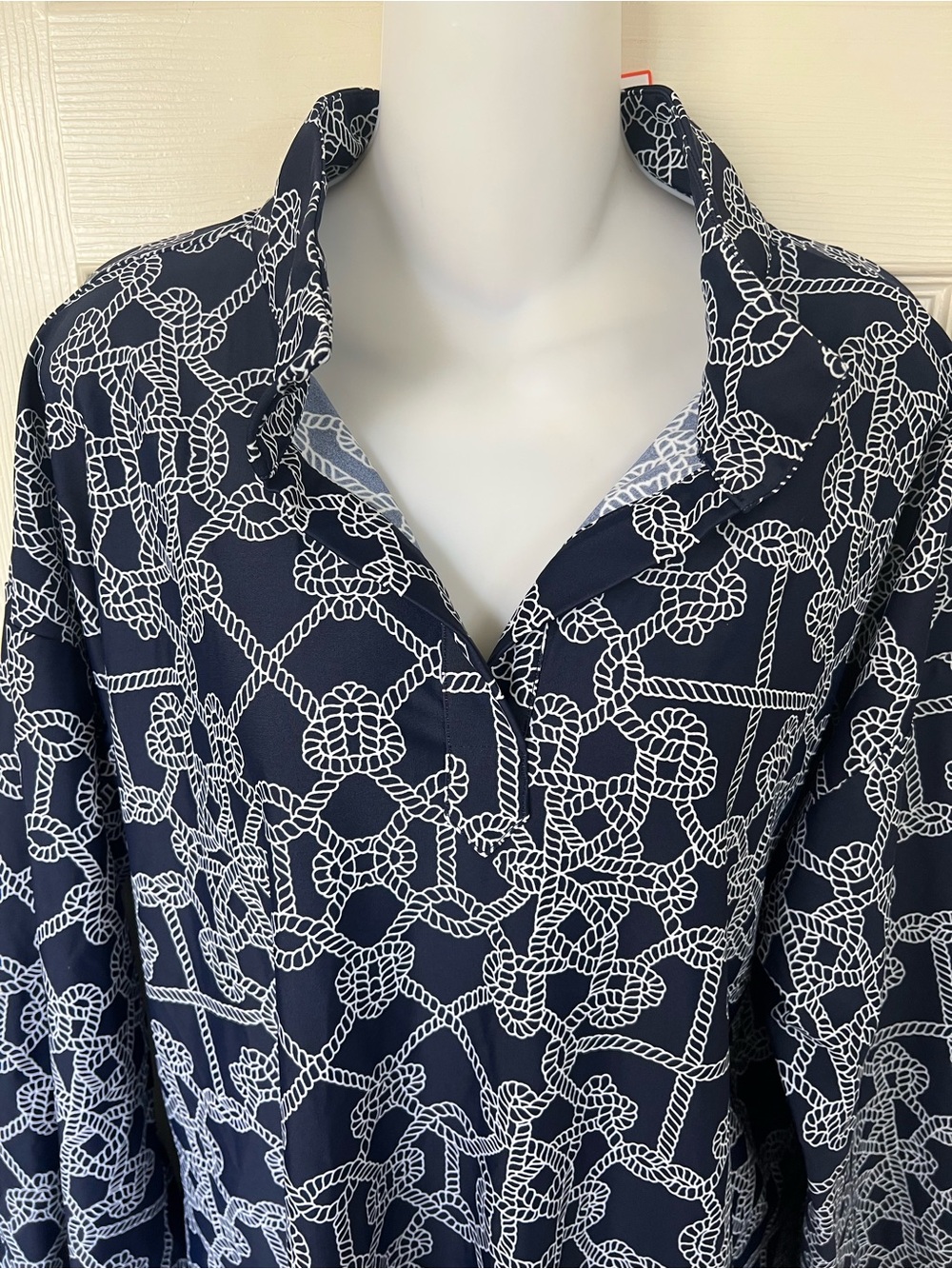 NWT Jude Connally Lattice Ropes Navy MiniDress L - Picture 4 of 9